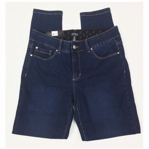 Jones NY Women Dark Blue Skinny Mid-Rise Jeans